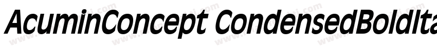 AcuminConcept CondensedBoldItalic字体转换